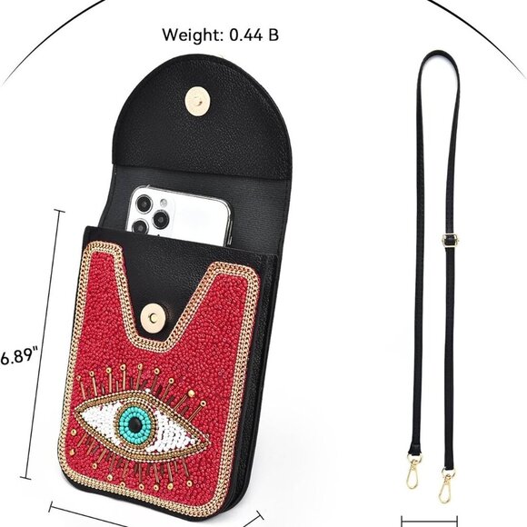 Small Crossbody Bags for Women Designer Gypsy Cell Phone Bag Boho Shoulder Walle - Picture 3 of 6